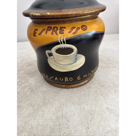 Vintage Marco Fabiano Heavy Ceramic Coffee Container With Lid - Picture 5 of 11